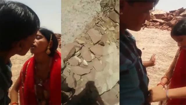 Couple in Rajasthan enjoys – outdoor standing sex video free