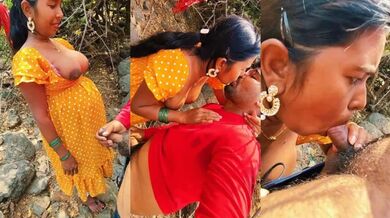 Tamil Bhabhi Giving Blowjob – Her Lover In The Forest HD