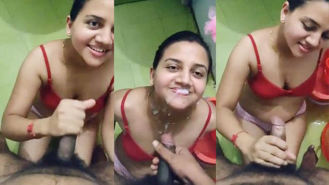 Desi Sexy Cousin Girl Dick Blowing Hot Cumshot Mouth