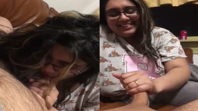 Chashmish Girlfriend Giving Blowjob With Boyfriend