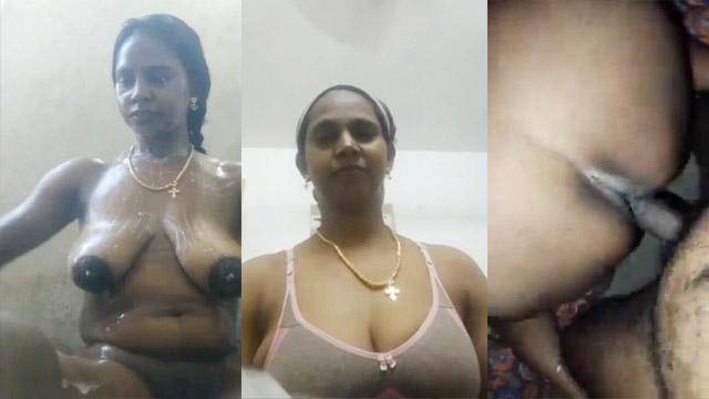 Nasty Tamil Aunty Bathing Sex Licking MMS Leak
